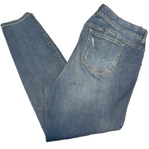 Torrid Jeans Womens 20R Bombshell Skinny Blue Stretch‎ Denim Ripped